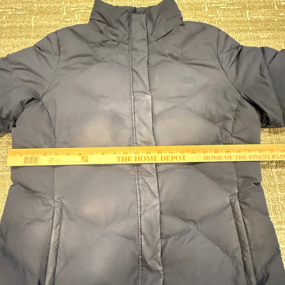 The North Face Metropolis Down Parka Navy Blue Diamond Quilted Puffer Jacket XL - Picture 4 of 11